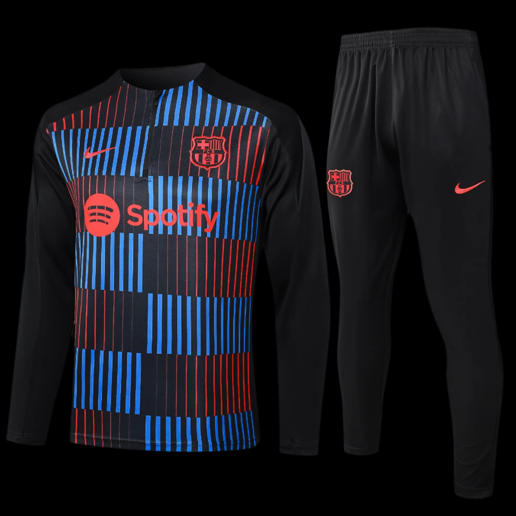 Barcelona 24/25 Black/Blue/Red Tracksuit