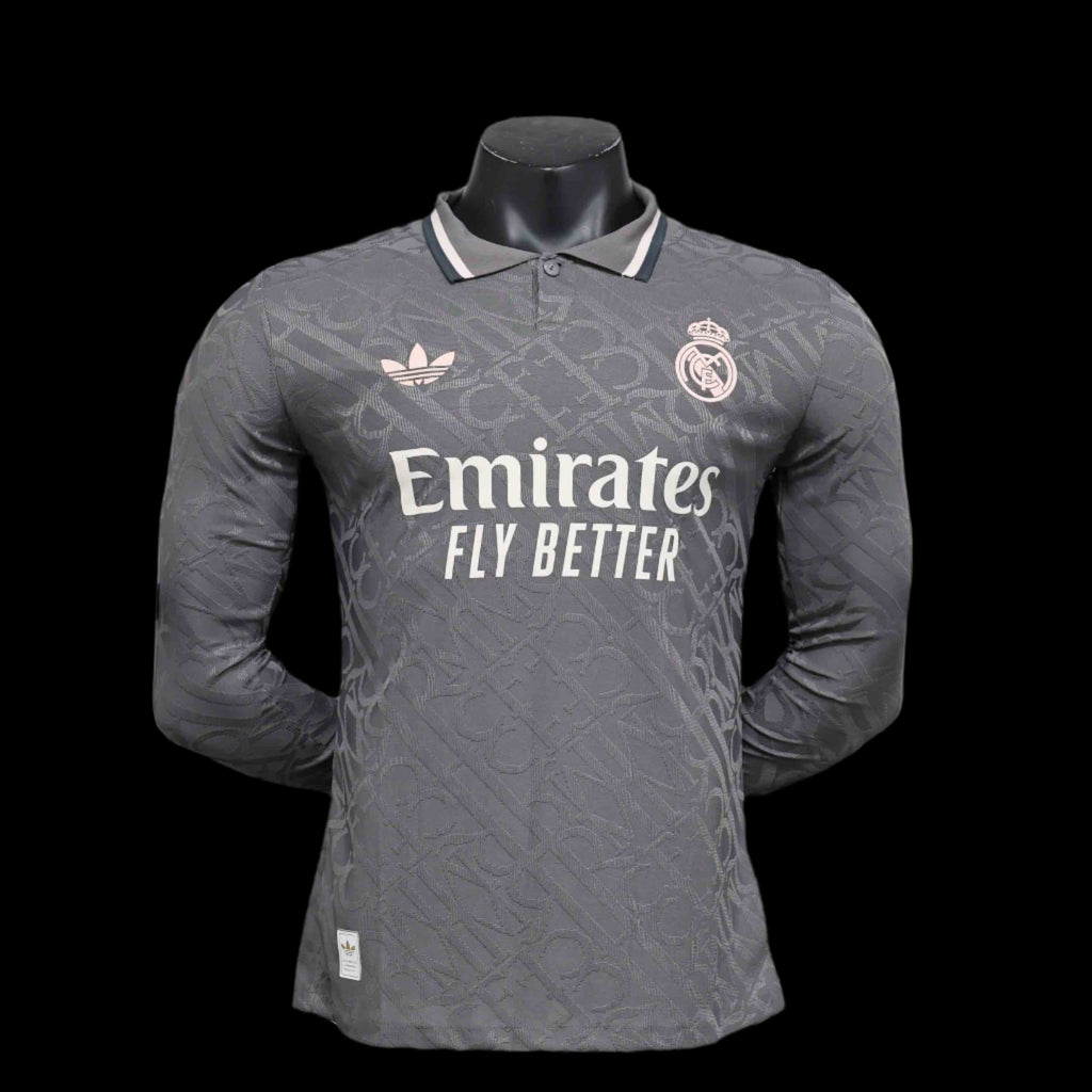Versión de jugador de manga larga de la tercera equipación del Real Madrid 24/25