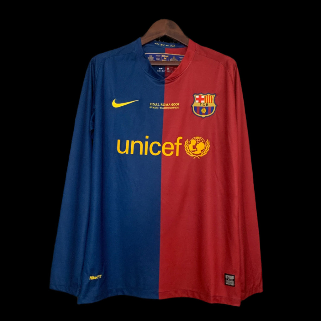Maillot Domicile Manches Longues Barcelone 08/09